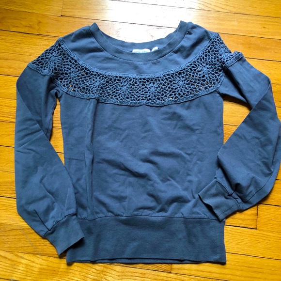 UO Kimchi Blue Crochet Window Top - Picture 1 of 4